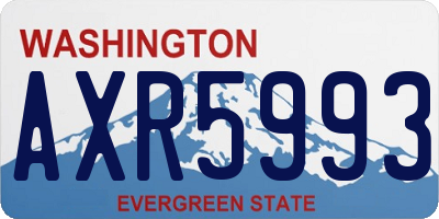 WA license plate AXR5993