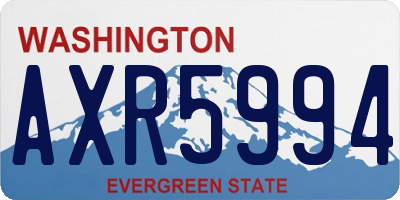 WA license plate AXR5994