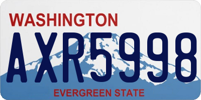 WA license plate AXR5998