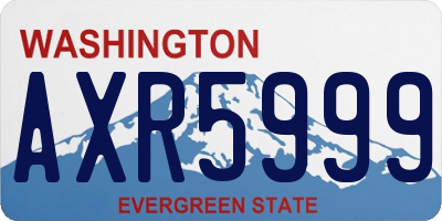 WA license plate AXR5999