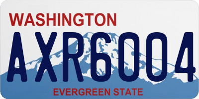 WA license plate AXR6004