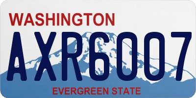WA license plate AXR6007