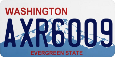 WA license plate AXR6009