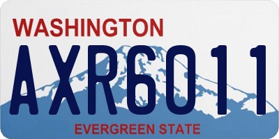 WA license plate AXR6011