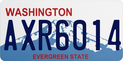 WA license plate AXR6014