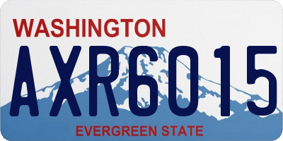 WA license plate AXR6015