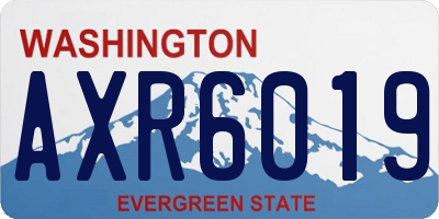 WA license plate AXR6019