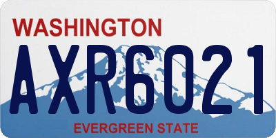 WA license plate AXR6021