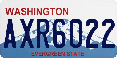 WA license plate AXR6022