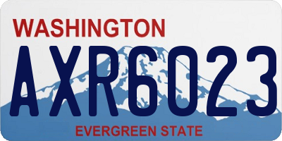 WA license plate AXR6023