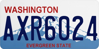 WA license plate AXR6024