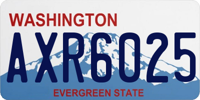 WA license plate AXR6025