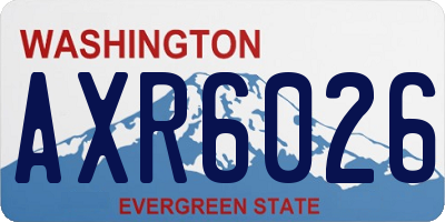 WA license plate AXR6026