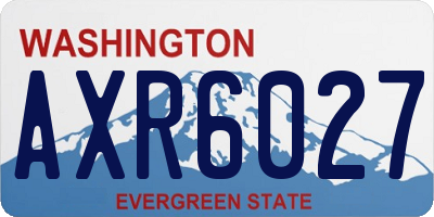 WA license plate AXR6027