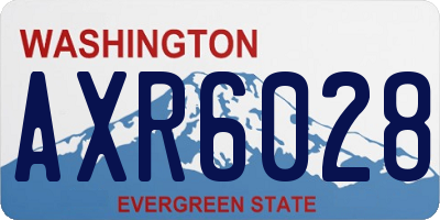 WA license plate AXR6028