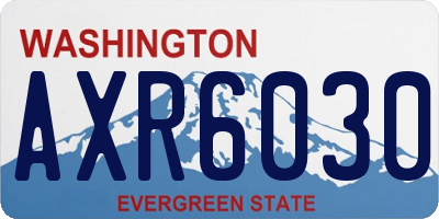 WA license plate AXR6030