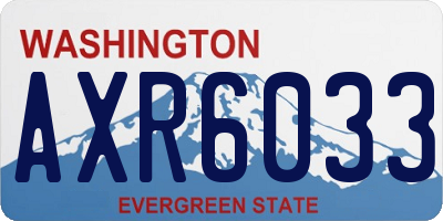 WA license plate AXR6033