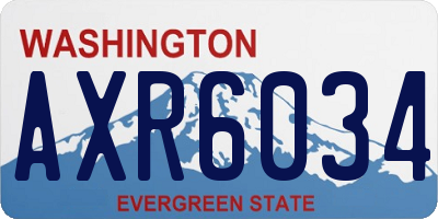 WA license plate AXR6034