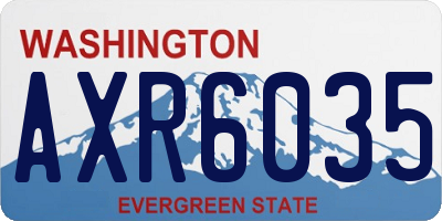 WA license plate AXR6035