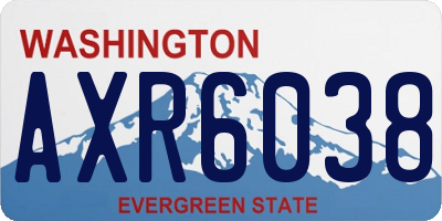 WA license plate AXR6038