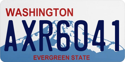 WA license plate AXR6041