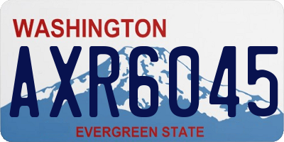 WA license plate AXR6045