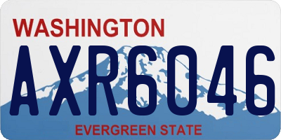 WA license plate AXR6046