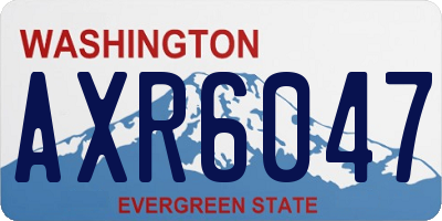 WA license plate AXR6047