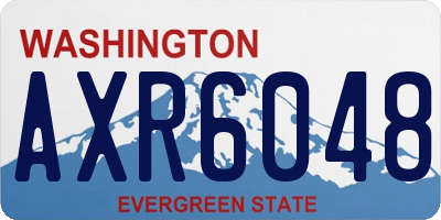 WA license plate AXR6048