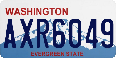 WA license plate AXR6049