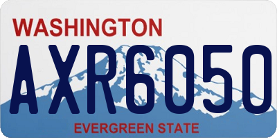 WA license plate AXR6050