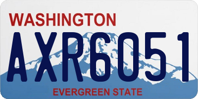 WA license plate AXR6051