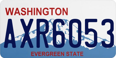 WA license plate AXR6053