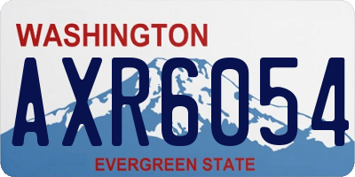 WA license plate AXR6054