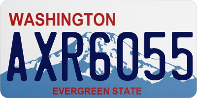 WA license plate AXR6055