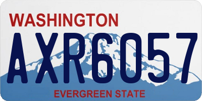 WA license plate AXR6057