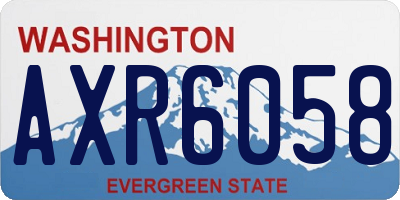 WA license plate AXR6058