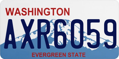 WA license plate AXR6059