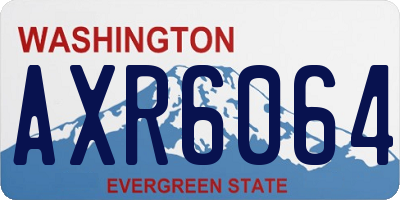 WA license plate AXR6064