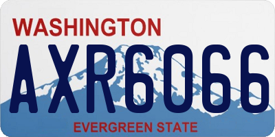 WA license plate AXR6066