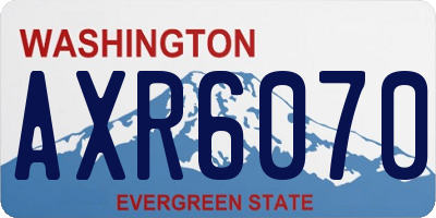 WA license plate AXR6070