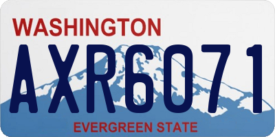 WA license plate AXR6071
