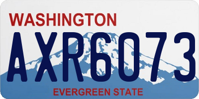 WA license plate AXR6073