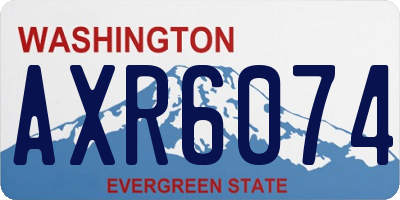 WA license plate AXR6074