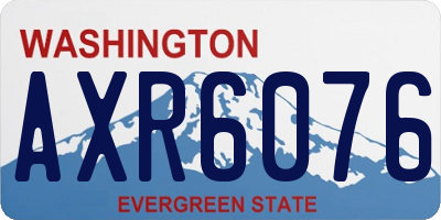 WA license plate AXR6076