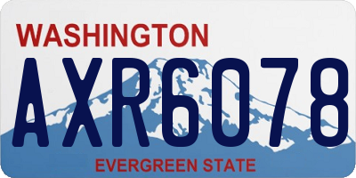 WA license plate AXR6078