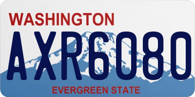 WA license plate AXR6080