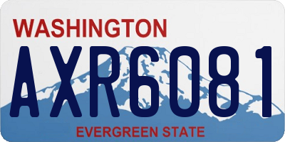 WA license plate AXR6081
