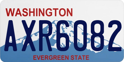 WA license plate AXR6082