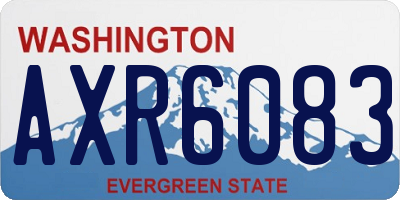 WA license plate AXR6083